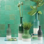 Kép 2/2 - botella-vaza-zold-szin-25-cm-1