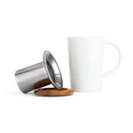 Kép 2/2 - teasbogre-fedellel-400-ml-feher-1