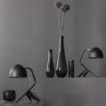 Kép 2/3 - Asztali lámpa modern matt fekete