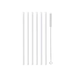 Kép 1/5 - uveg-szivoszal-feher-20-cm